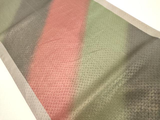 平和屋着物◎全通柄袋帯　霞文　引箔　正絹　逸品　DAAZ8116cd
