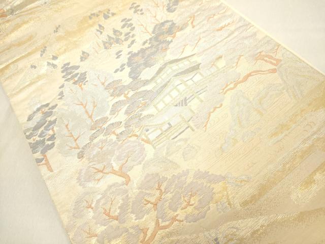 平和屋着物◎六通柄袋帯 京名所 プラチナ二重箔 正絹 逸品 DAAZ8175cd