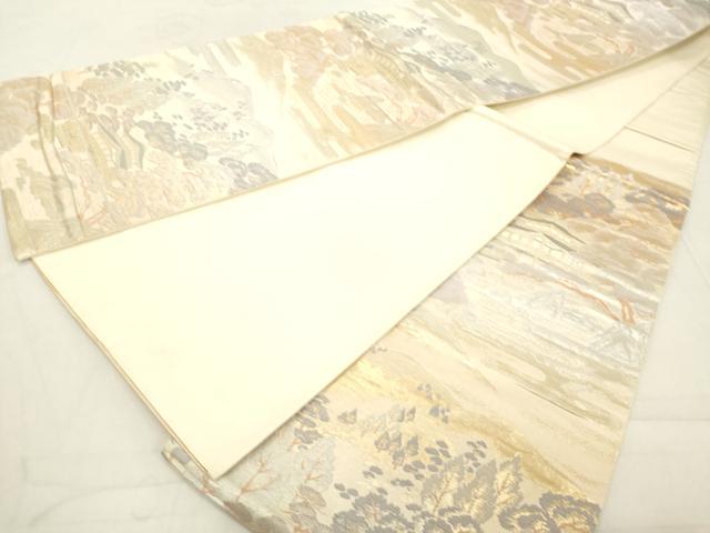 平和屋着物◎六通柄袋帯 京名所 プラチナ二重箔 正絹 逸品 DAAZ8175cd