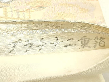 平和屋着物◎六通柄袋帯 京名所 プラチナ二重箔 正絹 逸品 DAAZ8175cd