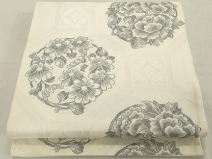 平和屋着物◎六通柄袋帯 蜀江花丸文 正絹 逸品 DAAZ8220cd