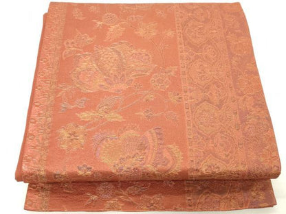 平和屋着物◎六通柄袋帯 更紗花間道 金糸 正絹 逸品 DAAZ8264cd