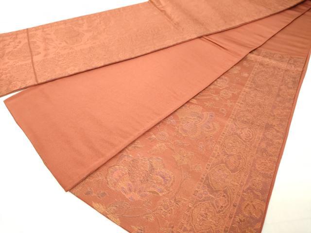 平和屋着物◎六通柄袋帯 更紗花間道 金糸 正絹 逸品 DAAZ8264cd
