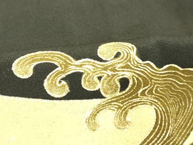 平和屋着物■豪華黒留袖　駒刺繍　流水飛鳥文　金彩　正絹　逸品　DAAZ8340cd
