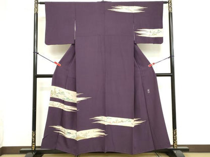平和屋着物■訪問着　作家物　風景文　暈し染め　金彩　正絹　逸品　DAAZ8344cd