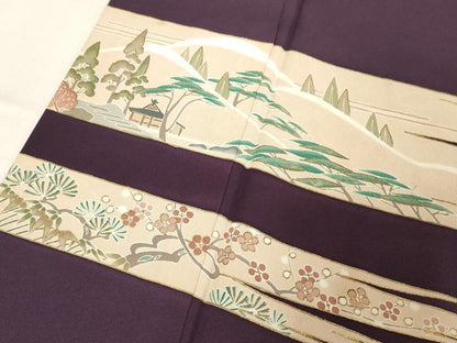 平和屋着物■訪問着　作家物　風景文　暈し染め　金彩　正絹　逸品　DAAZ8344cd