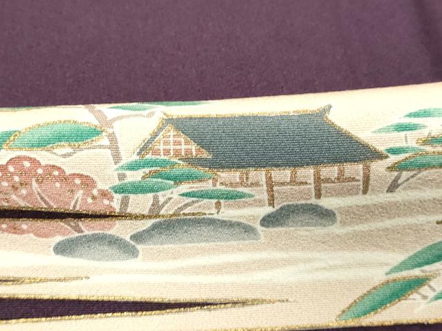 平和屋着物■訪問着　作家物　風景文　暈し染め　金彩　正絹　逸品　DAAZ8344cd