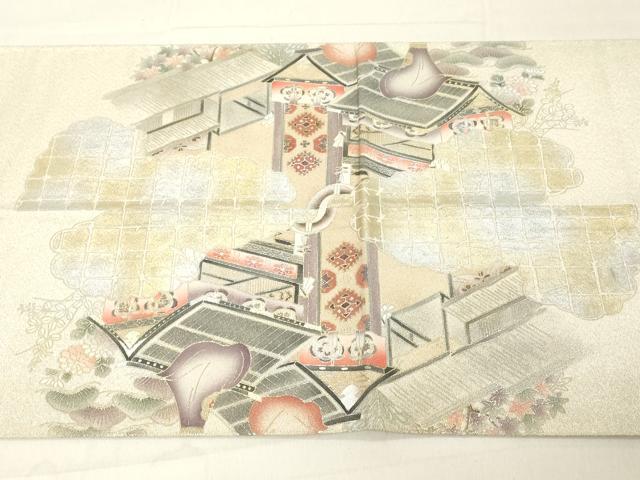 平和屋着物◎綴れ 太鼓柄袋帯 鉾花文 金銀彩 正絹 逸品 DAAZ8383cd