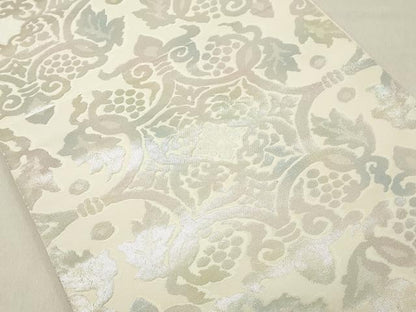 平和屋着物◎六通柄袋帯 正倉院葡萄唐草花文 銀糸 正絹 逸品 DAAZ8422cd