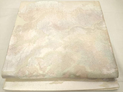 平和屋着物◎六通柄袋帯 雲重ね文 美ゆき 金銀糸 正絹 逸品 DAAZ8432cd