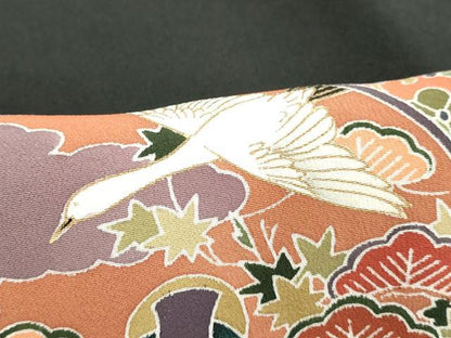 平和屋着物■豪華黒留袖　作家物　飛鶴文　鼓　暈し染め　金彩　正絹　逸品　DAAZ8485cd