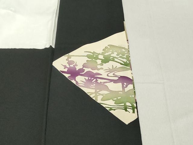 平和屋着物■豪華黒留袖　作家物　飛鶴文　鼓　暈し染め　金彩　正絹　逸品　DAAZ8485cd