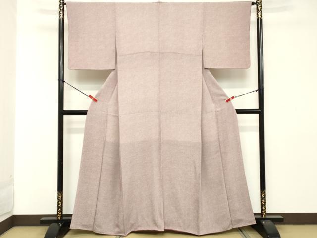 平和屋着物■上質な小紋　お召地　鹿の子文　正絹　逸品　DAAZ8511cd