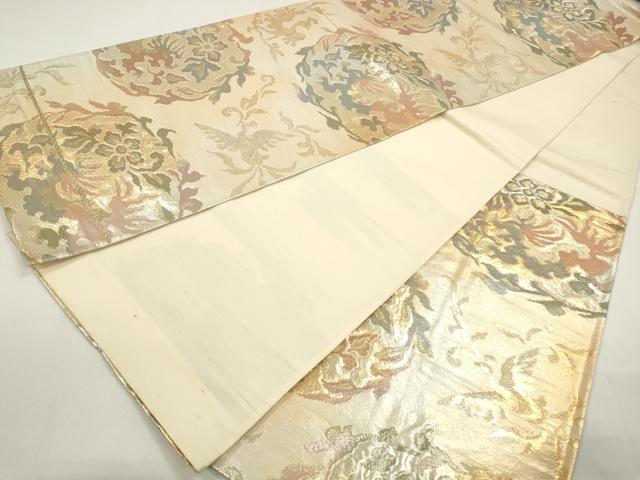 平和屋着物◎六通柄袋帯　鳳凰花文　金銀糸　正絹　逸品　DAAZ8612qa