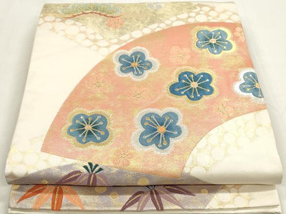 平和屋着物◎六通柄袋帯　松竹梅　金銀糸　正絹　逸品　DAAZ8669qa