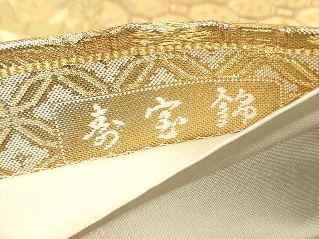 平和屋着物◎六通柄袋帯 唐織 更紗花蝶文 鴛鴦 金糸 正絹 逸品 DAAZ8786qa