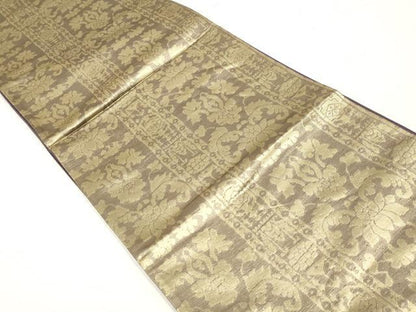 平和屋着物◎六通柄袋帯 更紗間道 金糸 正絹 逸品 DAAZ8839qa