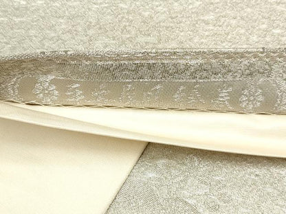 平和屋着物◎六通柄袋帯 御所車人物文 プラチナ箔 正絹 逸品 DAAZ8841qa