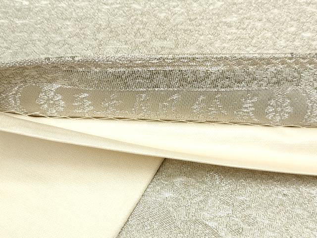 平和屋着物◎六通柄袋帯 御所車人物文 プラチナ箔 正絹 逸品 DAAZ8841qa
