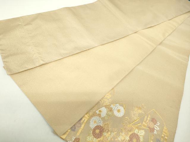平和屋着物◎綴れ　太鼓柄袋帯　地紙枝松文　金糸　正絹　逸品　DAAZ8913qa