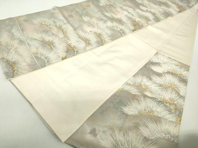 平和屋着物◎六通柄袋帯　古都の四季　錦引箔　枝松文　金銀糸　引箔　正絹　逸品　DAAZ8916qa
