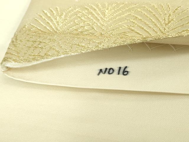 平和屋着物◎六通柄袋帯　枝松文　金糸　正絹　逸品　DAAZ8921qa
