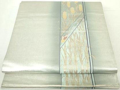平和屋着物◎六通柄袋帯　花蝶文　金糸　引箔　正絹　逸品　DAAZ8947qa