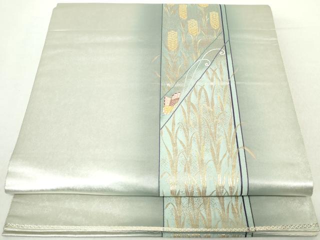 平和屋着物◎六通柄袋帯　花蝶文　金糸　引箔　正絹　逸品　DAAZ8947qa
