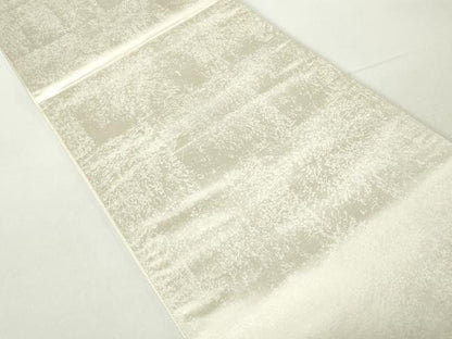 平和屋着物◎六通柄袋帯　霞文　引箔　正絹　逸品　DAAZ8961qa