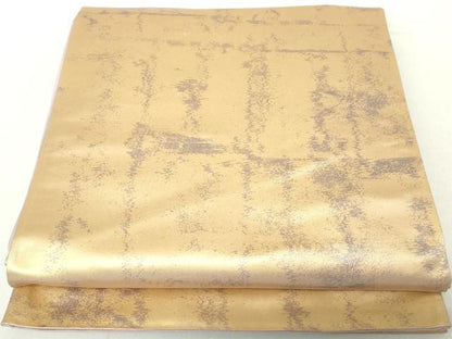 平和屋着物◎六通柄袋帯　格子文　引箔　正絹　逸品　DAAZ8964qa