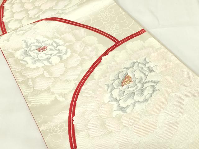 平和屋着物◎六通柄袋帯 唐織 草花文 金銀糸 正絹 逸品 DAAZ9047qp