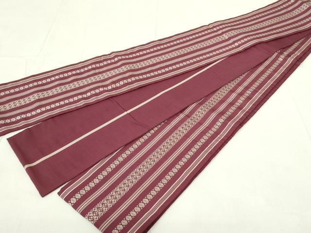 平和屋着物男性 本場筑前博多織 両面 角帯 芝文 付き 正絹 逸