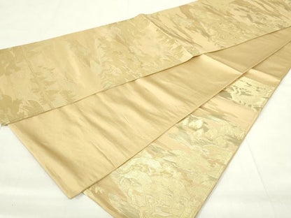 平和屋着物◎六通柄袋帯 風景文 松と笹 金糸 正絹 逸品 DAAZ9101qp