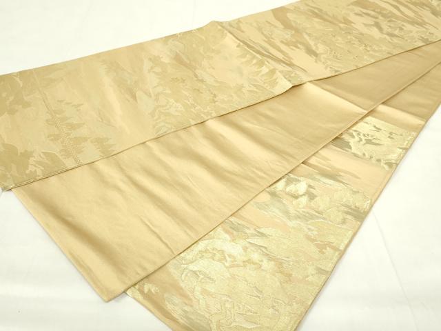平和屋着物◎六通柄袋帯 風景文 松と笹 金糸 正絹 逸品 DAAZ9101qp