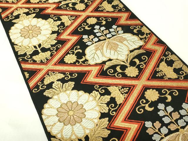 【彦兵衛mini】素材祭り！アンティーク錦紗・正絹黒留袖〜唐獅子柄〜0917-9 彦兵衛mini】素材祭り！アンティーク錦紗・正絹黒留袖〜唐獅子柄〜0917-9