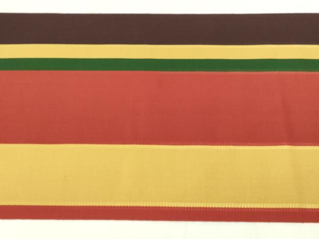 平和屋着物□本場筑前博多織 八寸名古屋帯 間道 正絹 逸品 DAAZ9158qp