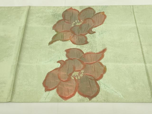 平和屋着物◎太鼓柄袋帯　舞花文　金糸　正絹　逸品　DAAZ9222qp