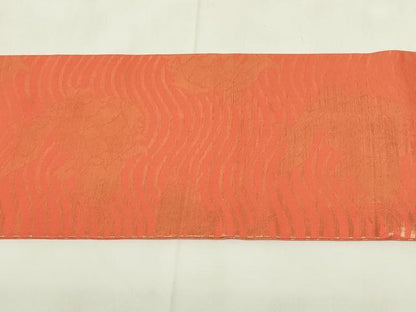 平和屋着物◎全通柄九寸名古屋帯　荒磯　正絹　逸品　DAAZ9249qp