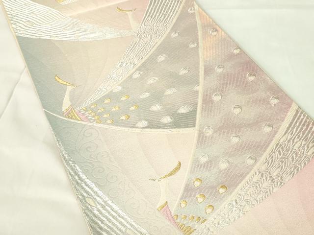 平和屋着物◎六通柄袋帯　唐織　孔雀文　金銀糸　正絹　逸品　DAAZ9302qp