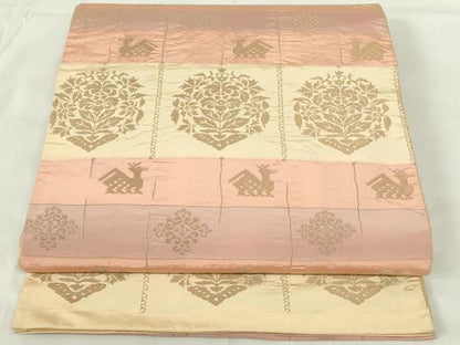 平和屋着物◎六通柄袋帯　名物裂　飾花文　有栖川　金糸　正絹　逸品　DAAZ9325qp