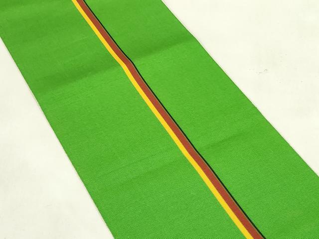 平和屋着物◎本場筑前博多織 半幅帯 間道 巧芸 証紙付き 正絹 逸品 DAAZ9376qp