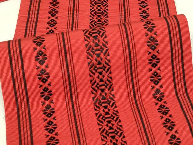 平和屋着物◎本場筑前博多織 半幅帯 献上 正絹 逸品 DAAZ9377qp