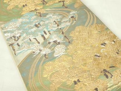 平和屋着物◎六通柄袋帯 松文 金銀糸 引箔 正絹 逸品 DAAZ9404qp
