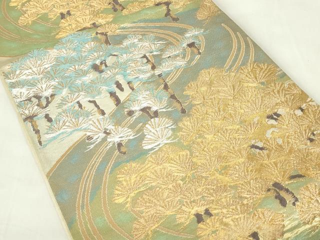 平和屋着物◎六通柄袋帯 松文 金銀糸 引箔 正絹 逸品 DAAZ9404qp