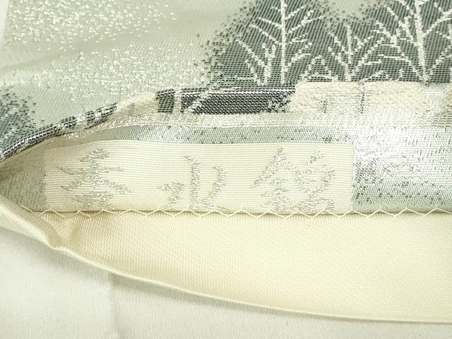 平和屋着物◎六通柄袋帯 秀水錦 風景文 プラチナ二重織 正絹 逸品 DAAZ9434qp