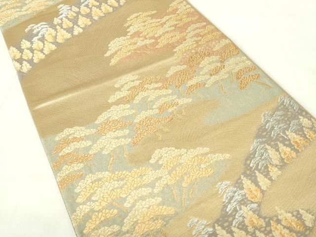 平和屋着物◎六通柄袋帯 浜松文 金銀糸 正絹 逸品 DAAZ9480qp