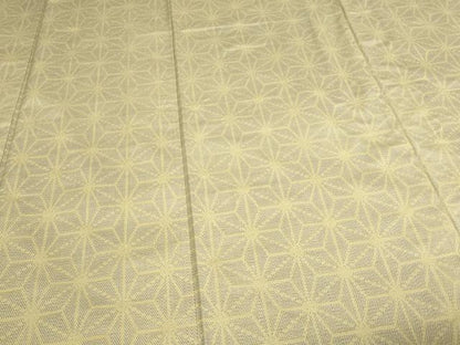 平和屋着物■上質な紬　麻の葉文様　正絹　逸品　DAAZ9645sf