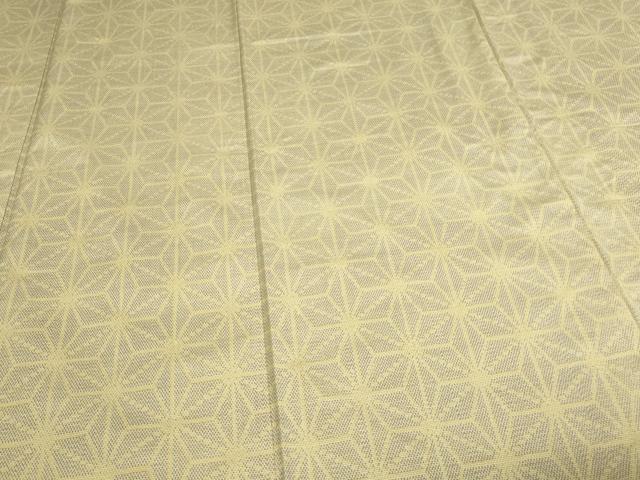 平和屋着物■上質な紬　麻の葉文様　正絹　逸品　DAAZ9645sf