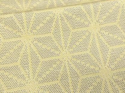 平和屋着物■上質な紬　麻の葉文様　正絹　逸品　DAAZ9645sf