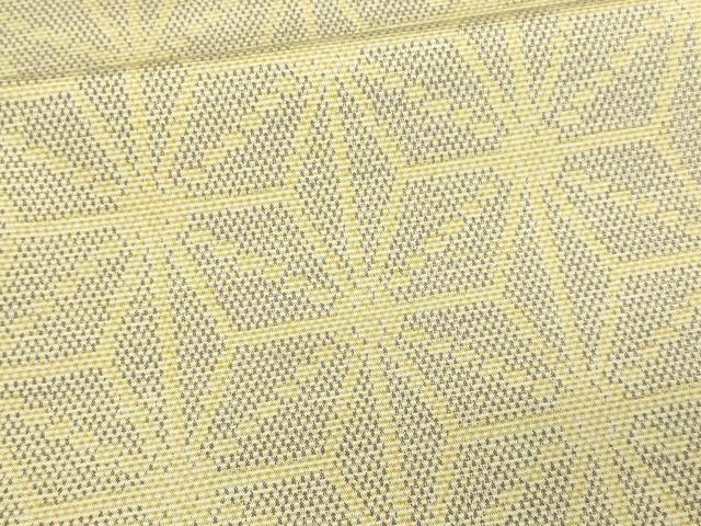 平和屋着物■上質な紬　麻の葉文様　正絹　逸品　DAAZ9645sf